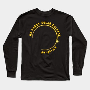 My first Solar Eclipse.  04-08-24 Long Sleeve T-Shirt